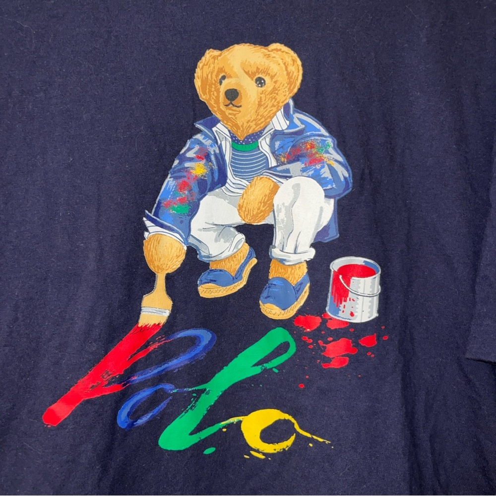 Polo Ralph Lauren Men's Navy Polo Bear Graphic Crew-Neck T-Shirt Size XL